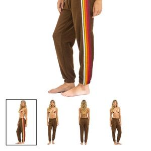 Aviator nation chocolate pants Women's Pants with Multicolor Stripe